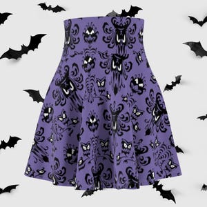 Haunted House Halloween Running Skirt: Women&#39;s Disney-Themed Skater Skirt