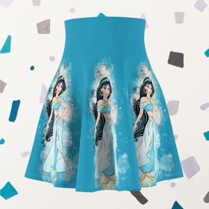 Turquoise Princess Jasmine Inspired Running Skirt | Magical Themed Running Skirt | Women&#39;s Skater Skirt