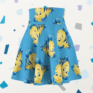 Flounder Running Skirt: Little Mermaid Inspired Skater Skirt