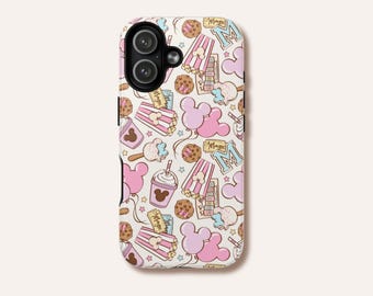 Theme Park Snacks Phone Case | Pastel Balloons & Treats | iPhone Samsung Pixel