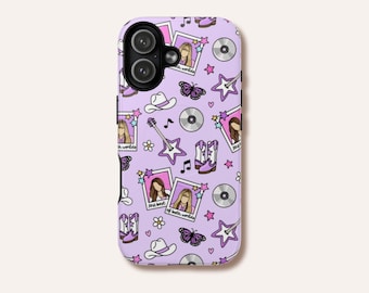 Both Worlds Pop Star Phone Case | Purple Cowgirl Music Fandom Design | iPhone Samsung Pixel