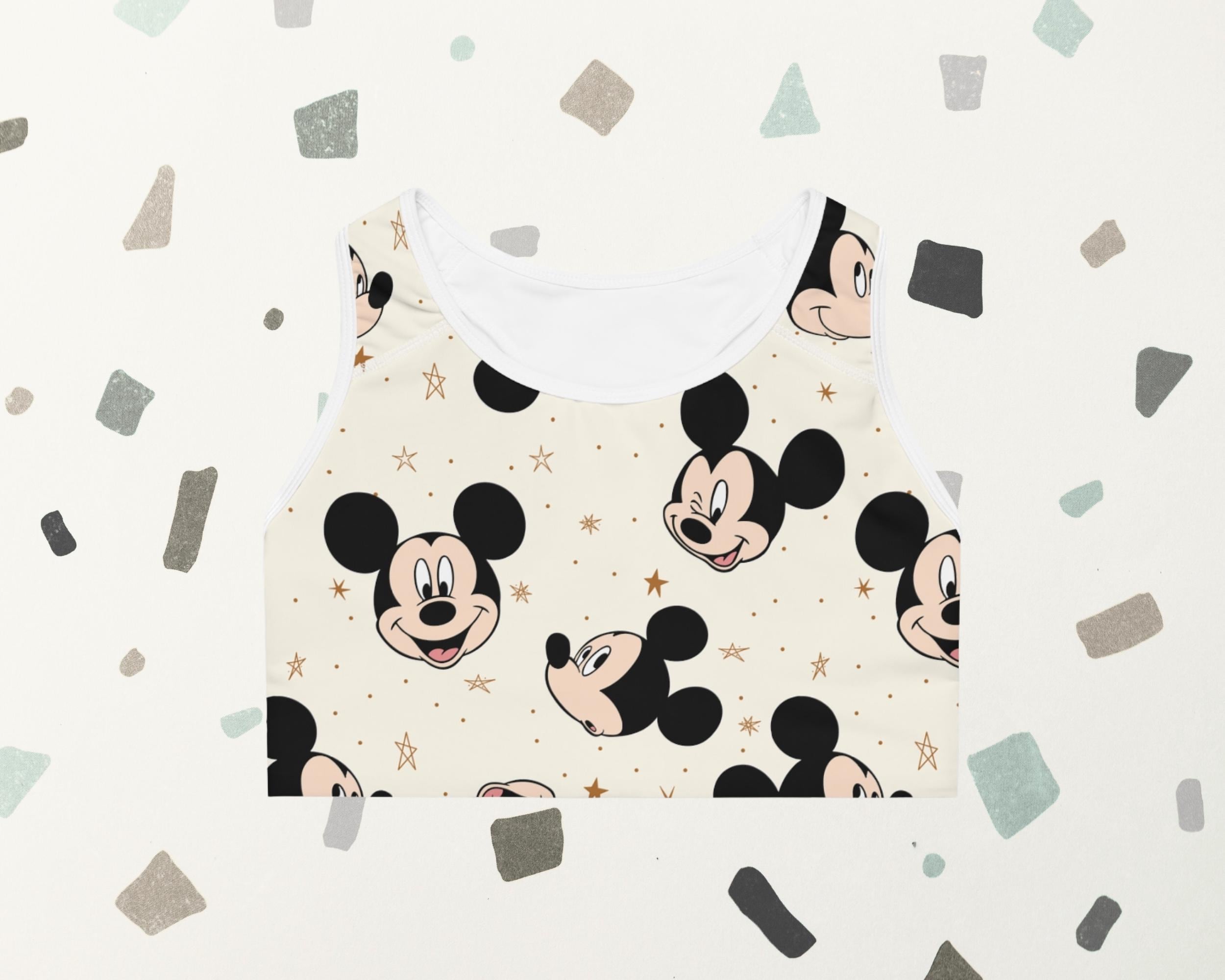 Discover Gold Mickey Mouse Sports Bra