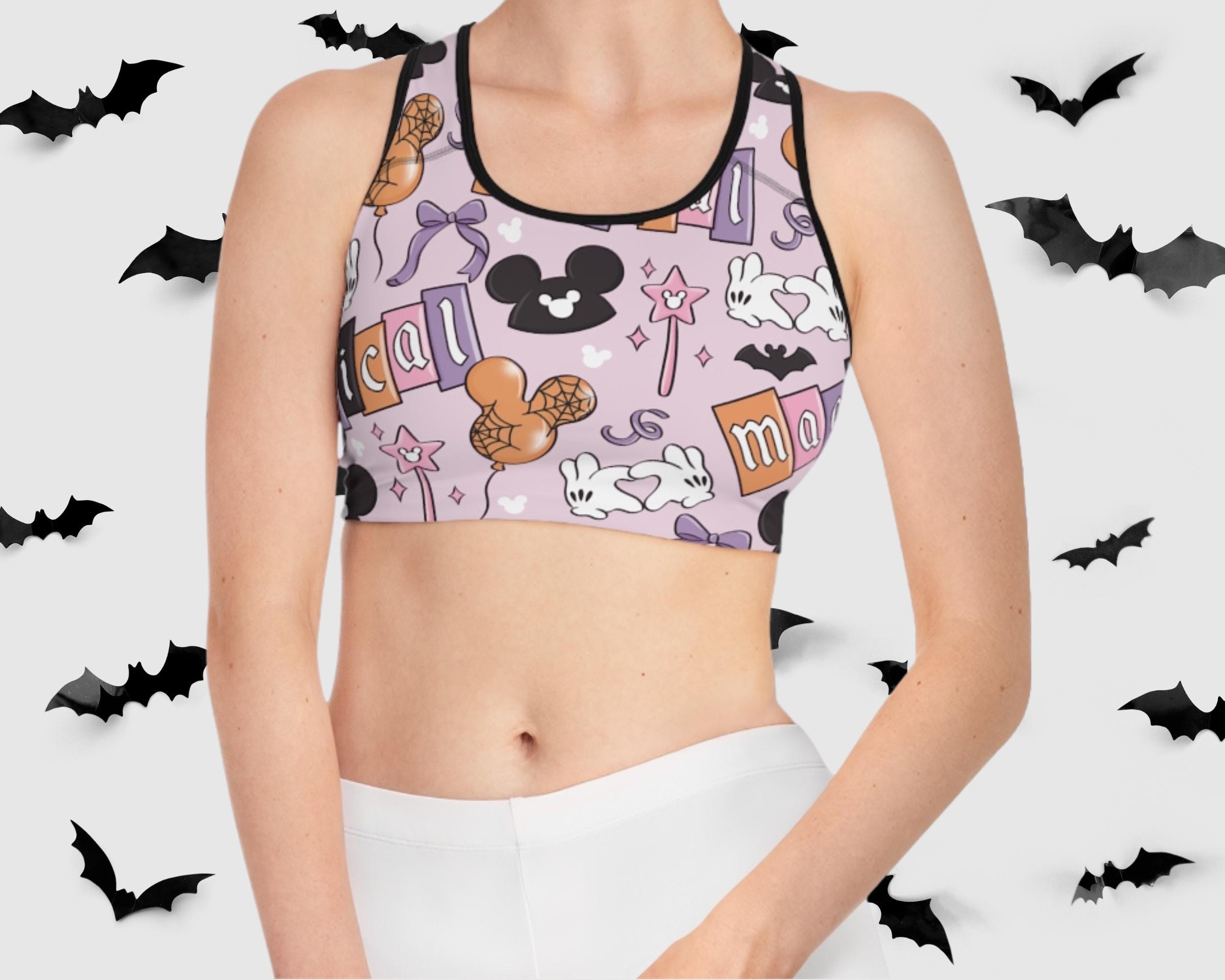 Discover Magical Halloween Mouse Park Sports Bra