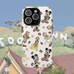 Custodia per cellulare ispirata al safari di Topolino e i suoi amici / Custodia magica per cellulare / Disponibile per dispositivi iPhone, Samsung e Google!