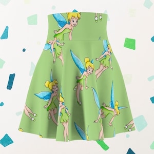 Tinkerbell inspirierter Laufrock | Magischer Themen-Laufrock | Damen Skater Rock