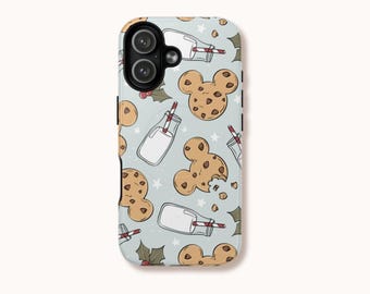 Milk & Mouse Cookies Phone Case | Holiday Park Snack Design | iPhone Samsung Pixel