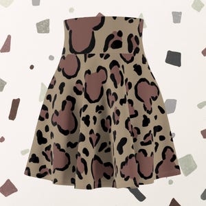 Animal Print Mickey Head Inspired Running Skirt | Magical Themed Running Skirt | Women&#39;s Skater Skirt