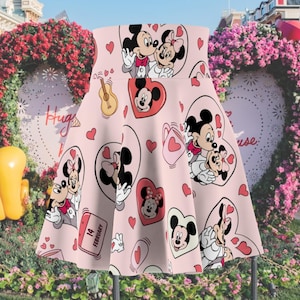 Mickey & Minnie Mouse Laufrock: Valentinstag Skater Rock