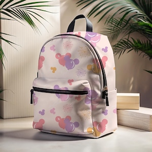 Pink Balloons & Fireworks Inspired Backpack | Back To School Bag | Kids Backpack | Travel Bag | Trip Backpack | Park Bounding