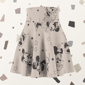 Vintage Minnie Mouse Inspired Running Skirt | Magical Themed Running Skirt | Women&#39;s Skater Skirt