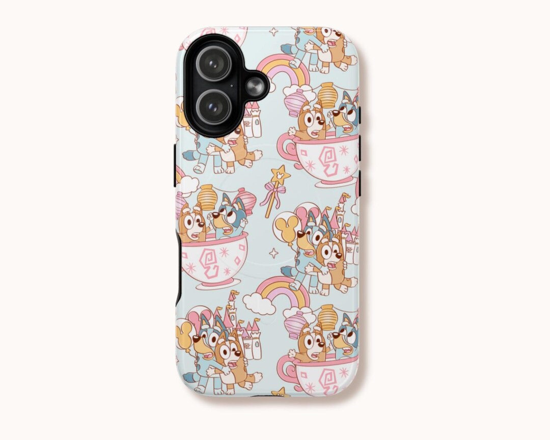 Bluey Princess Teacup Phone Case | Double Layer, Impact Resistant ...