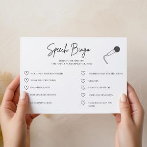 Bingospel för bröllopstal | Interaktiv gästunderhållning (digital nedladdning)