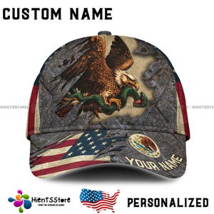 Custom Mexico USA Eagle Flag Baseball Cap – Personalized Name Patriotic Hat for Men, Mexican American Heritage Gift, Custom Snapback Cap