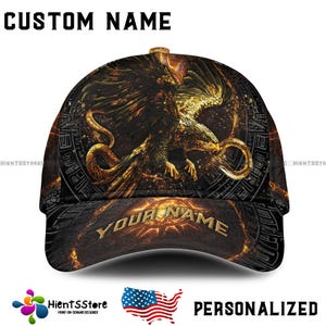 Kundenspezifische Mexiko Adler-Schlangenkappe - personalisierte Baseballmütze mit aztekischem Muster für mexikanischen Stolz, patroitisches Geschenk, verstellbare Passform