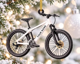 Personalized Bicycle Christmas Ornaments,Cycling Acrylic Ornament, Bicycle Gift,Christmas Gifts For Bicycle Rider,Bike Xmas Acrylic Ornament