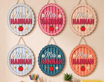 Classroom Decor, Personalized Teacher Door Sign, Welcome To Our Classroom Sign, Back to School Gifts for Teacher, Teacher Gifts For Women