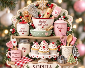 Christmas Baking Mixer Ornament, Custom Name Kitchen Mixer Christmas Keepsake, Baking Gift For Bakers, Gift For Baking Lovers, Gift For Her