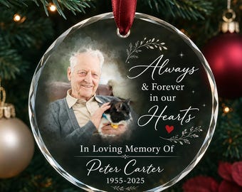 Personalized Family Christmas Ornament 2026, Custom Name Signpost Ornament, Glass Christmas Tree Ornament, Family Keepsake Gift