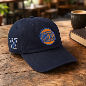 Navy Blue Knicks Jalen Brunson Villanova Dad Cap Hat