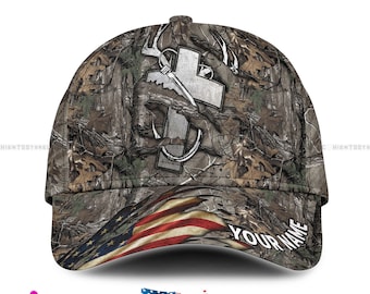Custom Name Fishing cap, Personalized Bass Fishing Cap, Outdoor Gear, Jesus Fishing Gifts Cap, Perfect Fishing Gifts for Men, Trucker & Dad