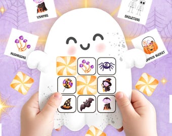 Halloween Bingo for Little Ones - Toddler Preschool Matching Activity (Instant Download, PDF)