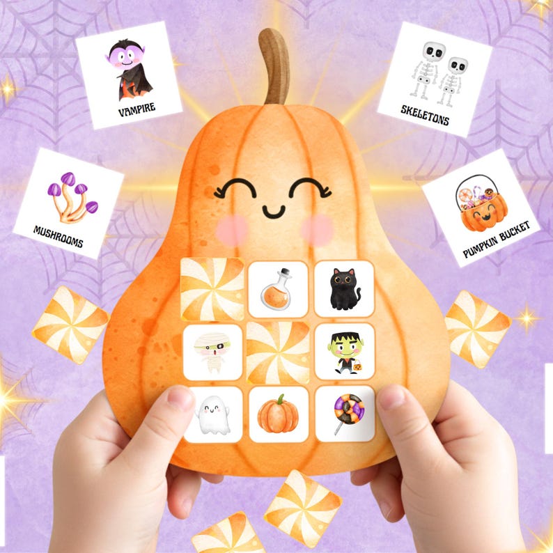 Halloween Bingo for Little Ones - Perfect Toddler Preschool Activity, Printable Bingo Cards (Instant Download, PDF)