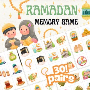 Ramadan Memory Game: Islamic Learning Activity (Instant Download, PDF)