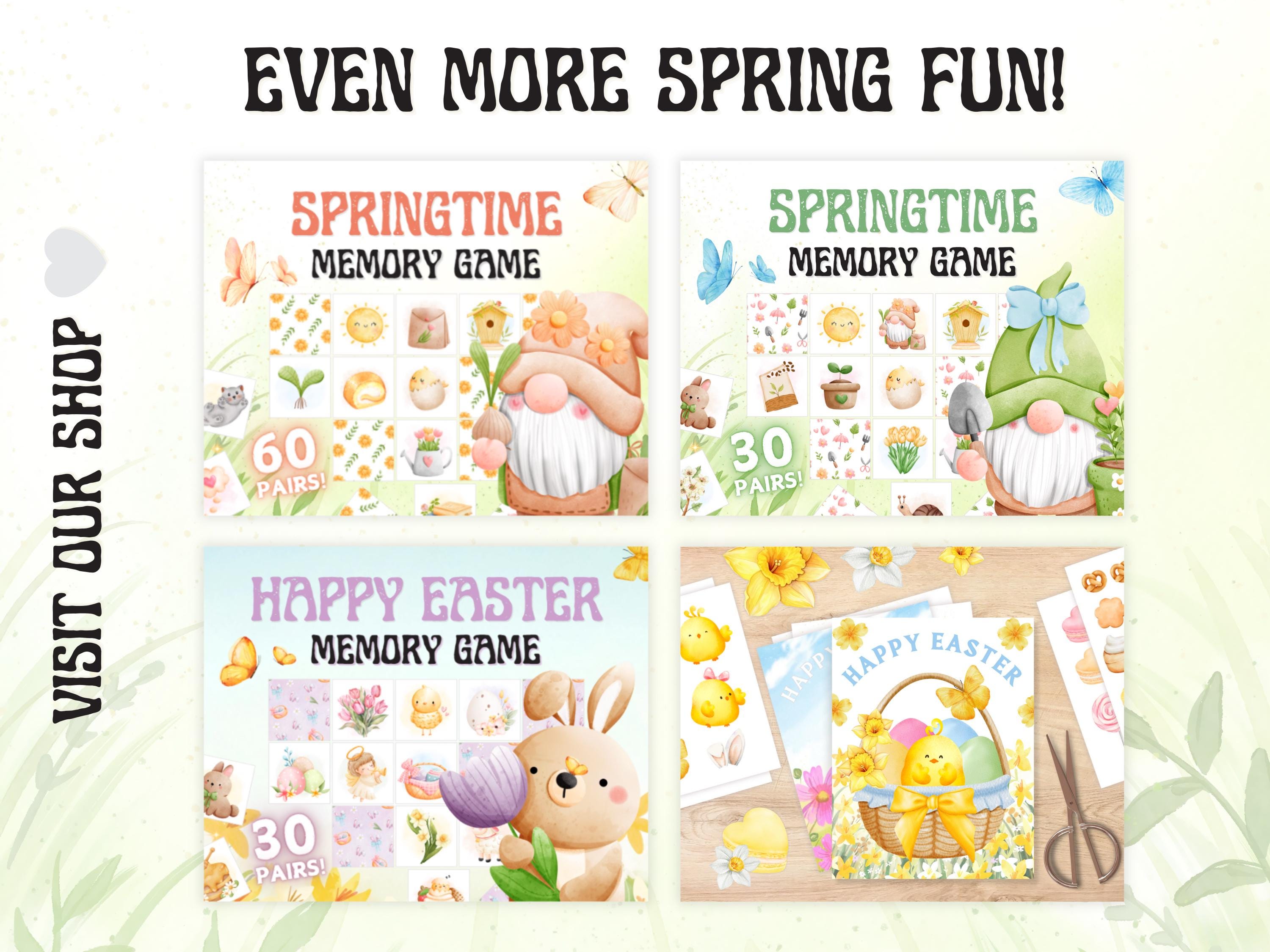 50 Easter Bingo Cards, Printable Spring Bingo, Easter Party Game for ...