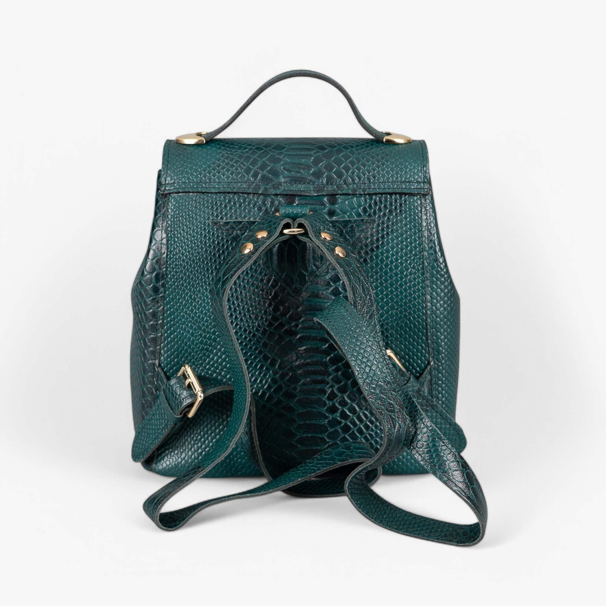 NWT Isle Locada Leather Backpack / Purse / Bag. Dark green Isle Locada By Hidesign Womens Sling Bag | Desertcart  main image 2