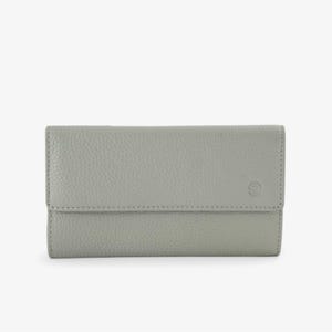 Cartera de mujer de piel gris con protección RFID: elegante y funcional