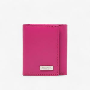Kompakte Fuchsia RFID Leder Geldbörse für sichere Wesensmerkmale