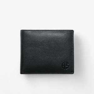 Kompakte schwarze RFID Leder Geldbörse für Herren