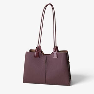 Duża torba na ramię, pojemna torba do pracy z długimi uchwytami, torebka typu crossbody ze skóry syntetycznej