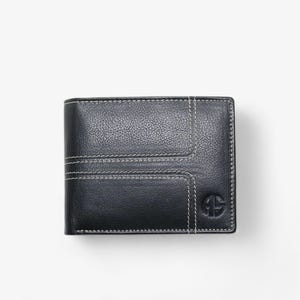 Stilvolle schwarze RFID Leder Geldbörse für Herren