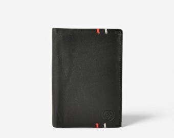 Black leather wallet with RFID and sleek everyday style