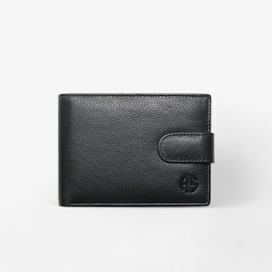 Klassische schwarze RFID Leder Geldbörse für Herren