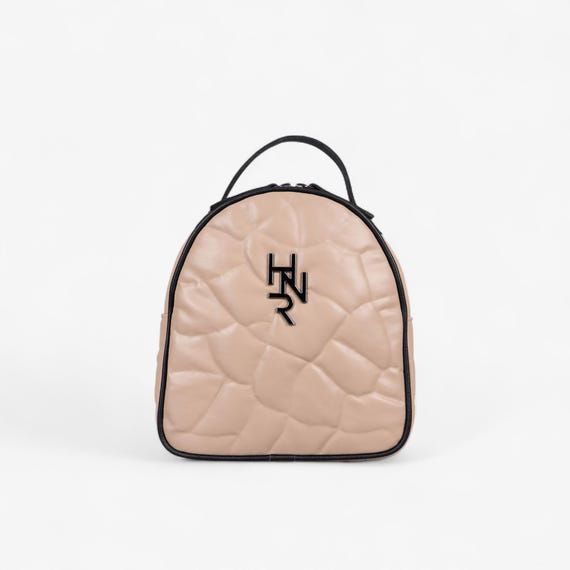Stylish Beige and Peach Tone Women\'s Backpack (hand made in Greece) il_1080xN.5290060772_tuyc.jpg main image 2