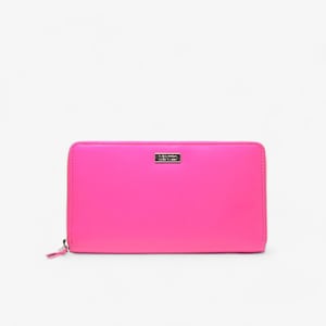 Cartera RFID de piel color fucsia para máxima protección y estilo