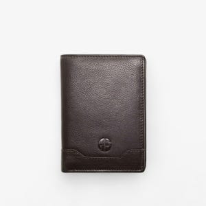Vertikale klassische braune RFID Leder Geldbörse für Herren