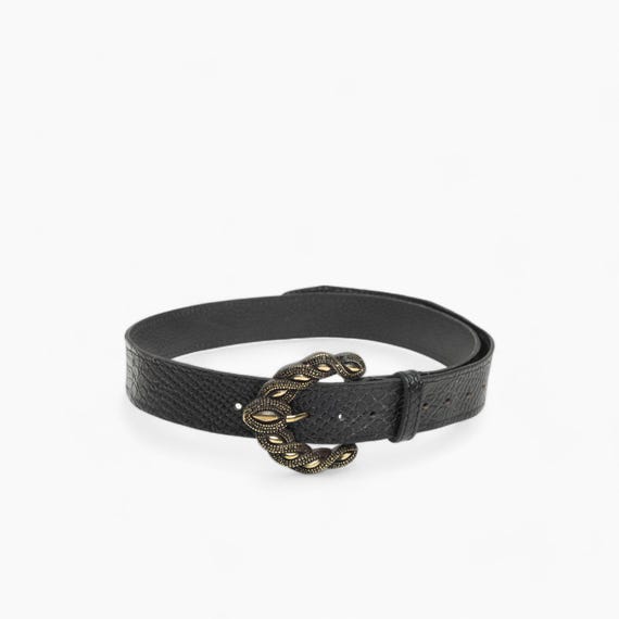 Leatherock Black Statement Belt with Intricate Design Leatherock Black Statement Belt with Intricate Design main image 4