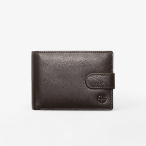 Klassisches Cocoa RFID Leder Portemonnaie für Herren