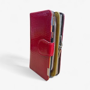 Cartera de piel roja: diseño elegante, compacto y perfecto para regalar. imagen 3