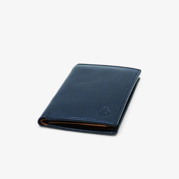 Elegant Navy Blue RFID Leather Wallet for Men - Etsy