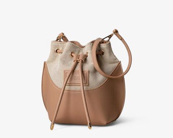 Canvas Bucket Mini Bag – Cute and Convertible for Daily Looks