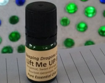 Lift Me UP, Uplifting Natural Aromatherapy Blend, Essential Oils in Jojoba
