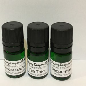 3 Essential Oil Set 5mls In Glass with Eurodropper 100% Pure image 1