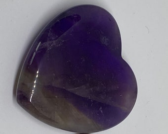 Heart Shape Natural Amethyst Heart Stone, Large Amethyst Flat Heart, for Healing Making Jewelry Necklace Bracelet Accessories 40x40mm