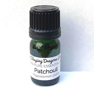 Pure Patchouli Essential Oil, 5mls, Glass Bottle