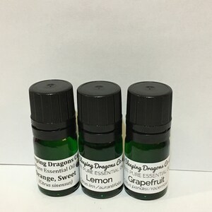 3 Essential Oil Set 5mls In Glass with Eurodropper 100% Pure image 2