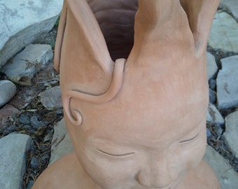 Star Mind, Terracotta Ceramic Sculpture, Hand Built, Coil Method, One of a kind sculpture by Gabrielle Angel Lilly